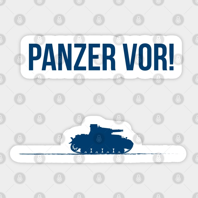 Panzer vor! Sticker by Stefaan